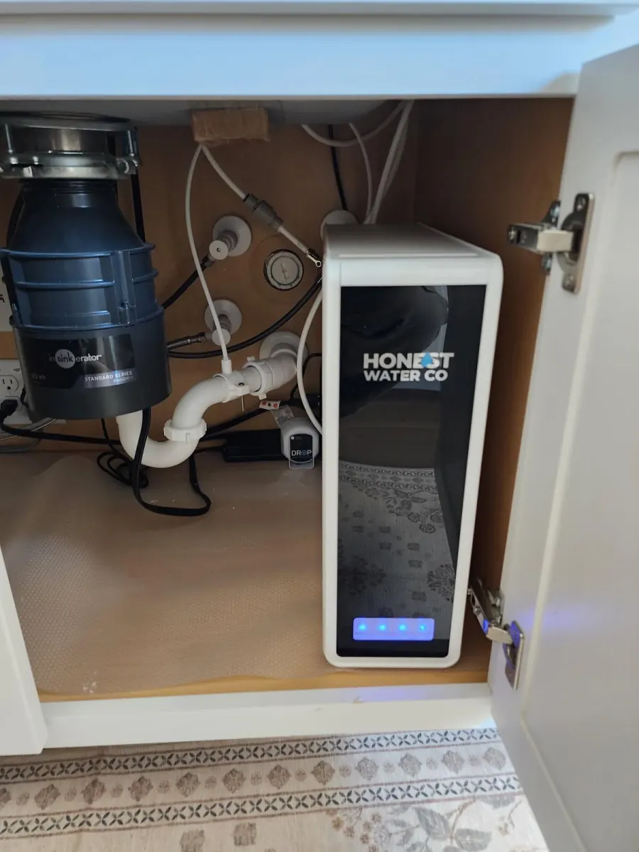 Salt-free water conditioner installed at the main water shut-off in a Hoschton GA home