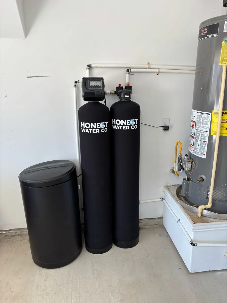Sediment pre-filter and carbon filtration installed at a Roswell GA point of entry